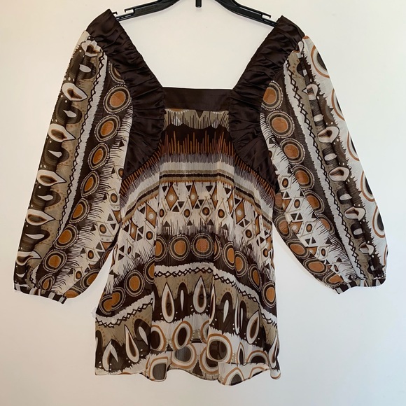 BCBGeneration Retro Peasant Blouse  (Size: Small) - Picture 2 of 6